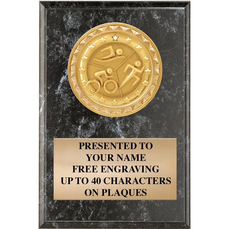 4" X 6" BLK MBL INSERT PLQ