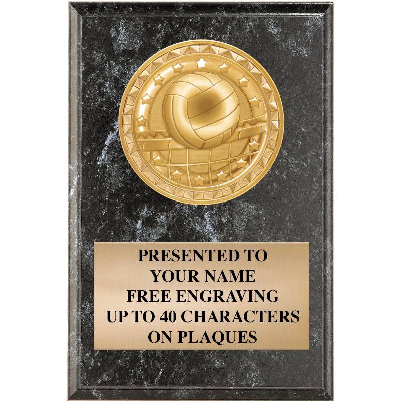 4" X 6" BLK MBL INSERT PLQ