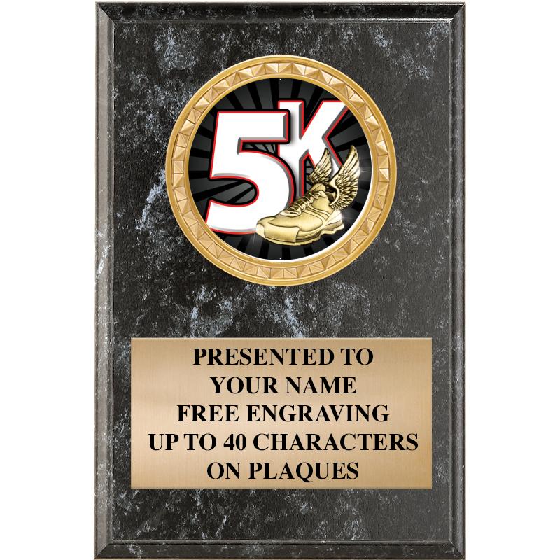 4" X 6" BLK MBL INSERT PLQ