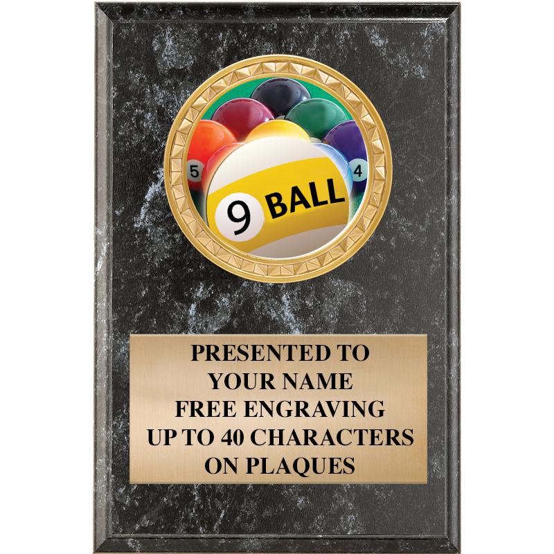 4" X 6" BLK MBL INSERT PLQ