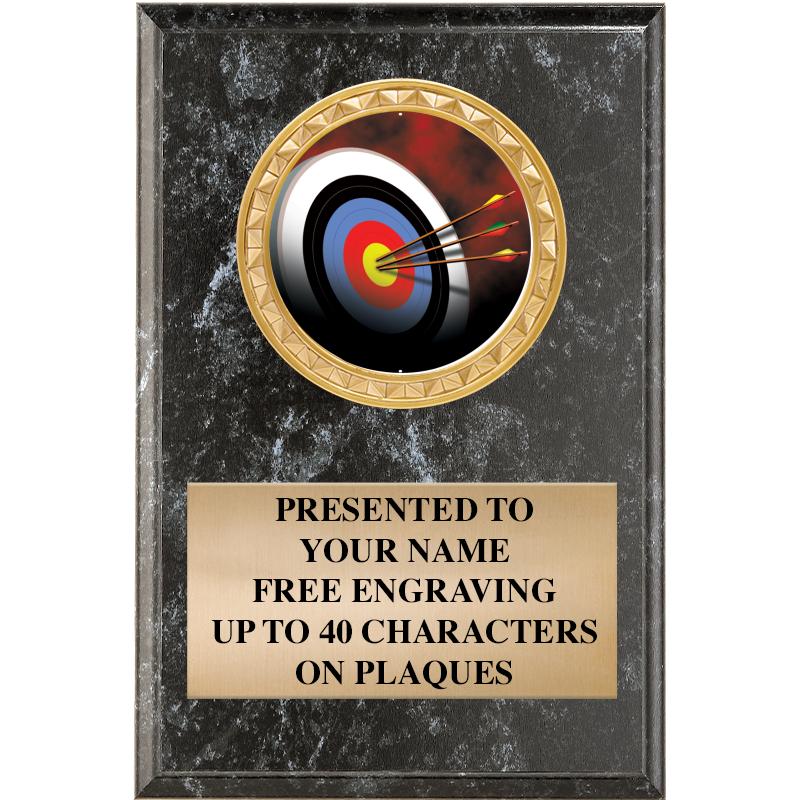 4" X 6" BLK MBL INSERT PLQ