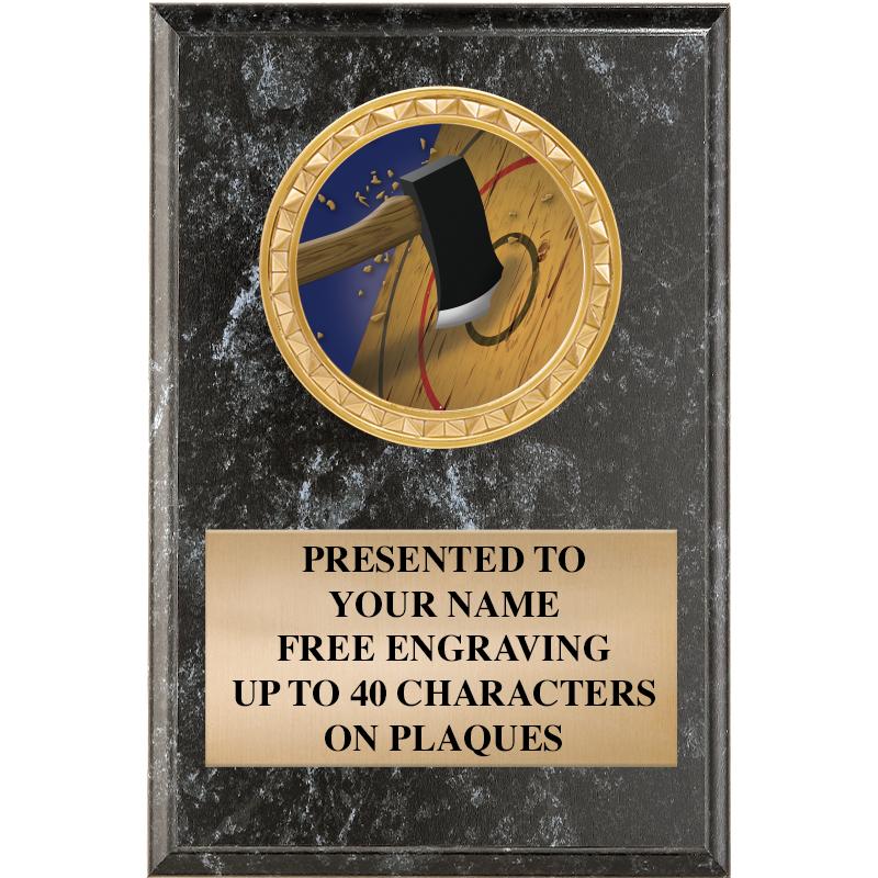 4" X 6" BLK MBL INSERT PLQ