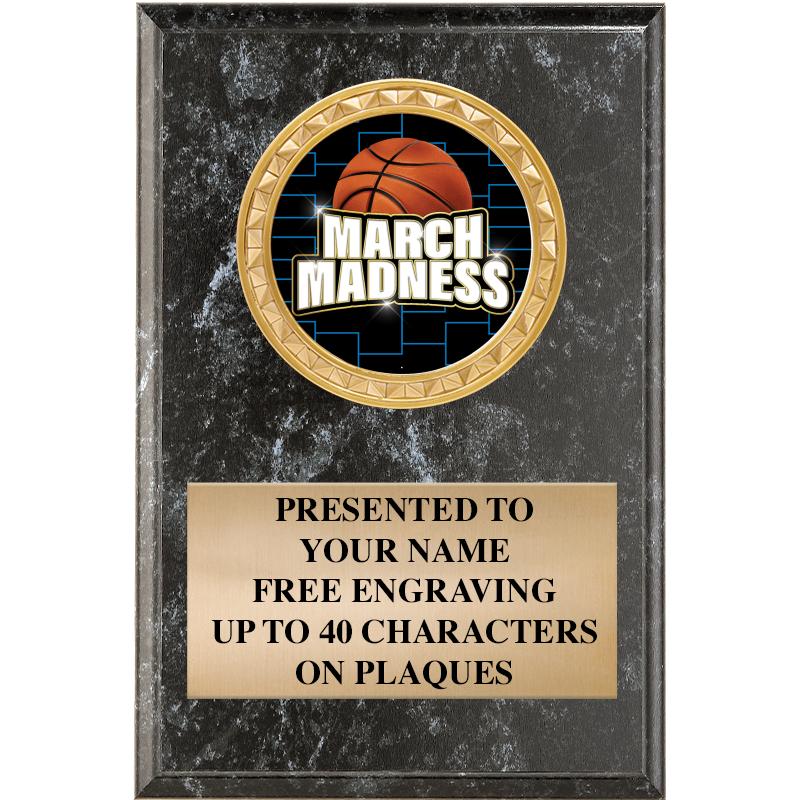 4" X 6" BLK MBL INSERT PLQ