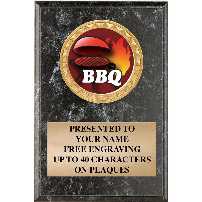 4" X 6" BLK MBL INSERT PLQ