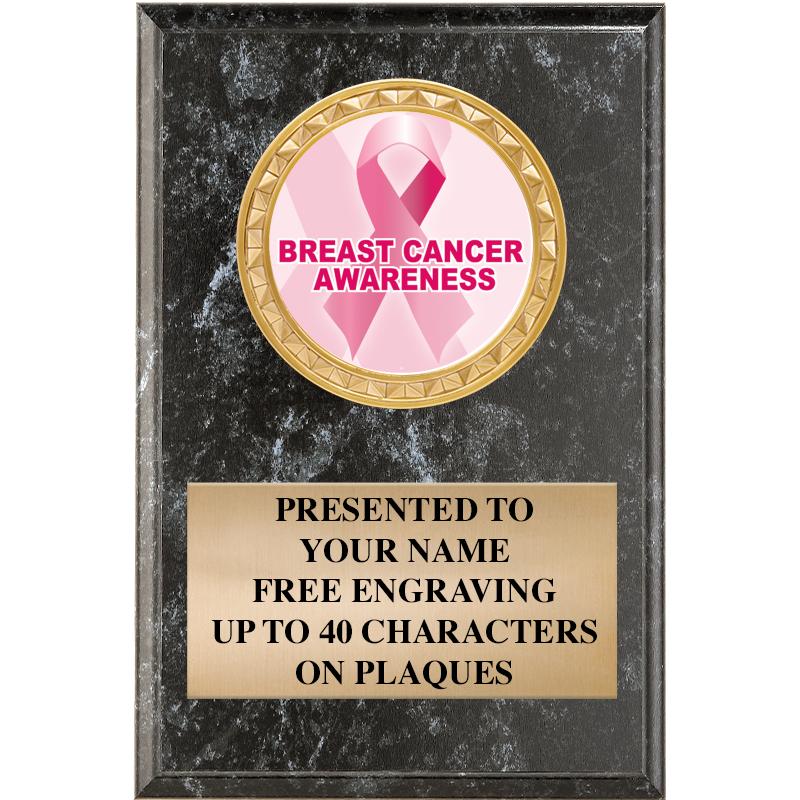 4" X 6" BLK MBL INSERT PLQ