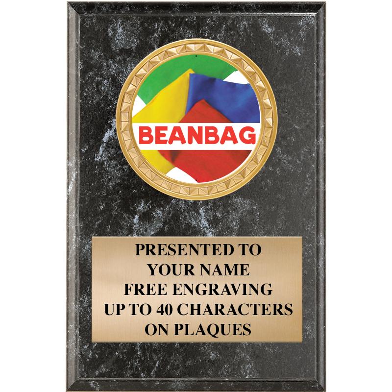 4" X 6" BLK MBL INSERT PLQ