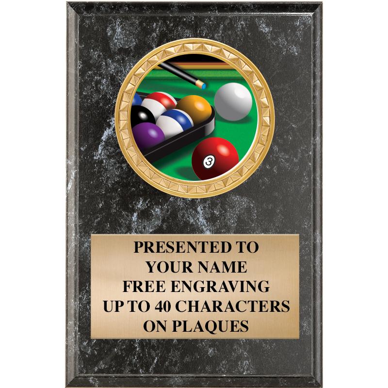 4" X 6" BLK MBL INSERT PLQ