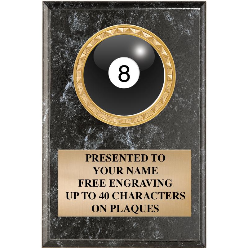 4" X 6" BLK MBL INSERT PLQ