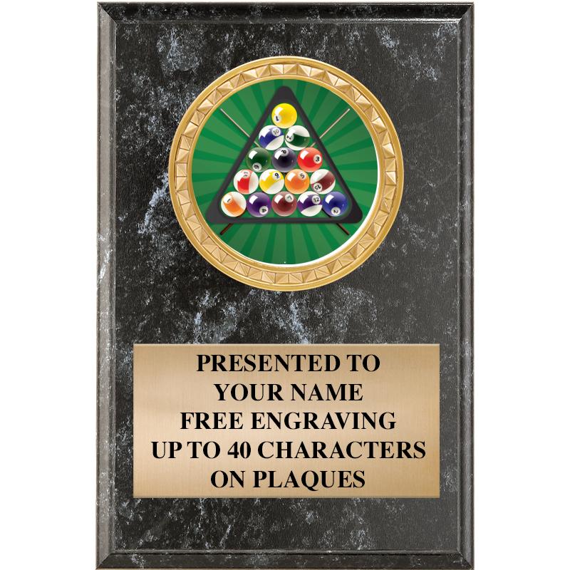 4" X 6" BLK MBL INSERT PLQ