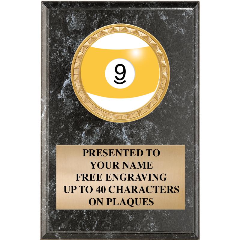 4" X 6" BLK MBL INSERT PLQ