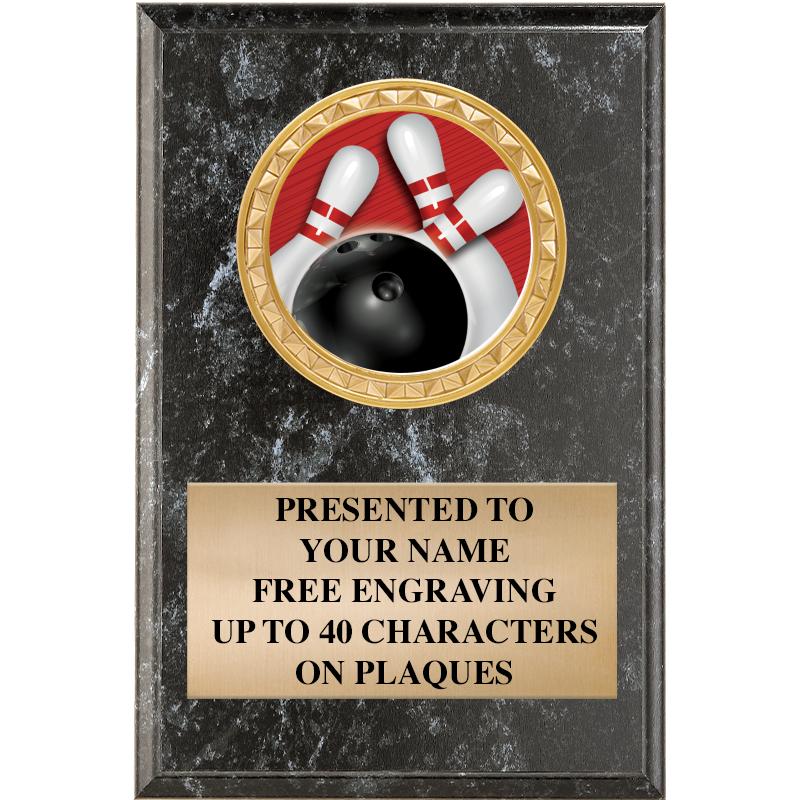 4" X 6" BLK MBL INSERT PLQ