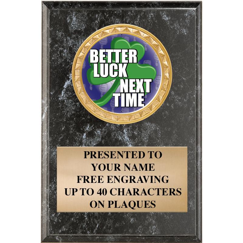 4" X 6" BLK MBL INSERT PLQ