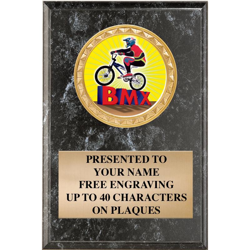 4" X 6" BLK MBL INSERT PLQ