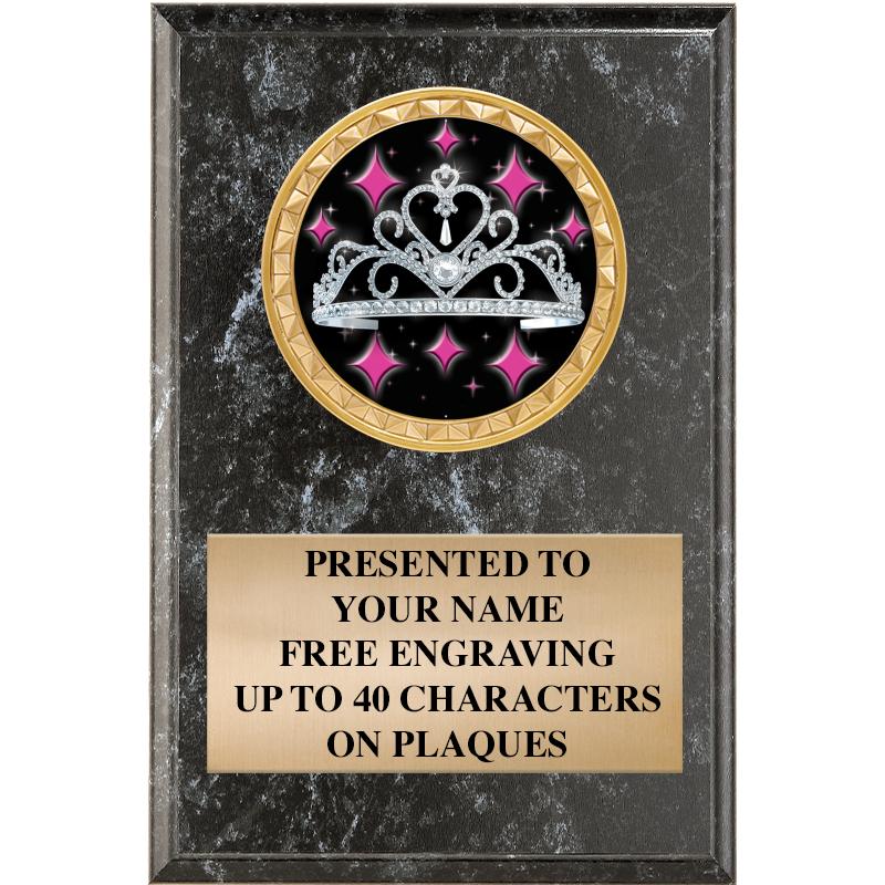 4" X 6" BLK MBL INSERT PLQ