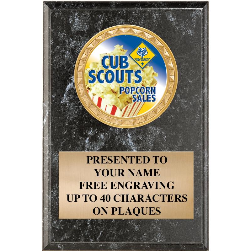 4" X 6" BLK MBL INSERT PLQ