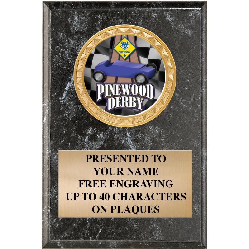 4" X 6" BLK MBL INSERT PLQ