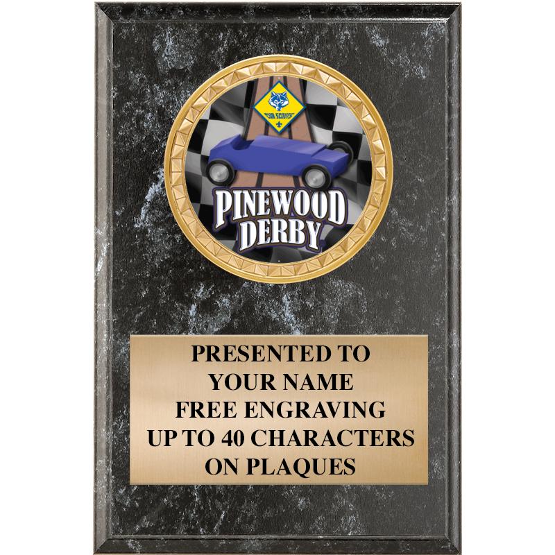 4" X 6" BLK MBL INSERT PLQ