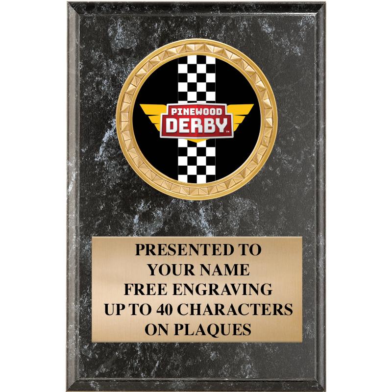 4" X 6" BLK MBL INSERT PLQ