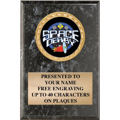 4" X 6" BLK MBL INSERT PLQ