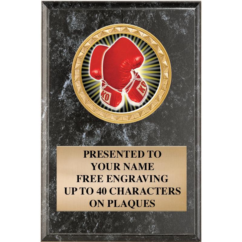 4" X 6" BLK MBL INSERT PLQ