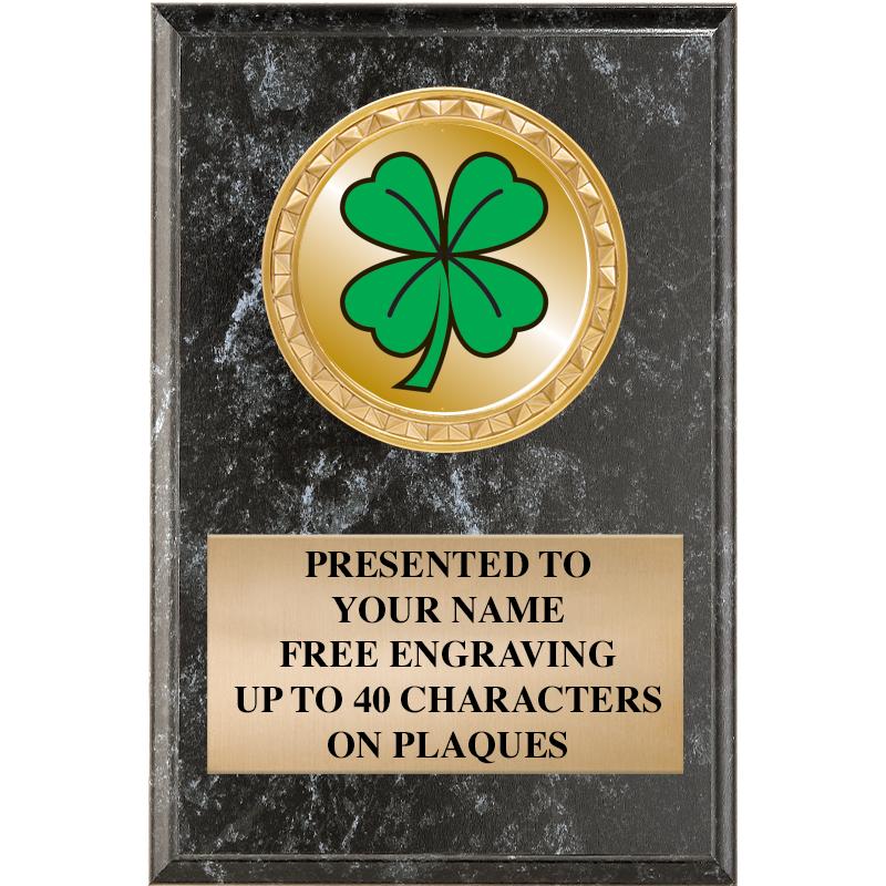 4" X 6" BLK MBL INSERT PLQ