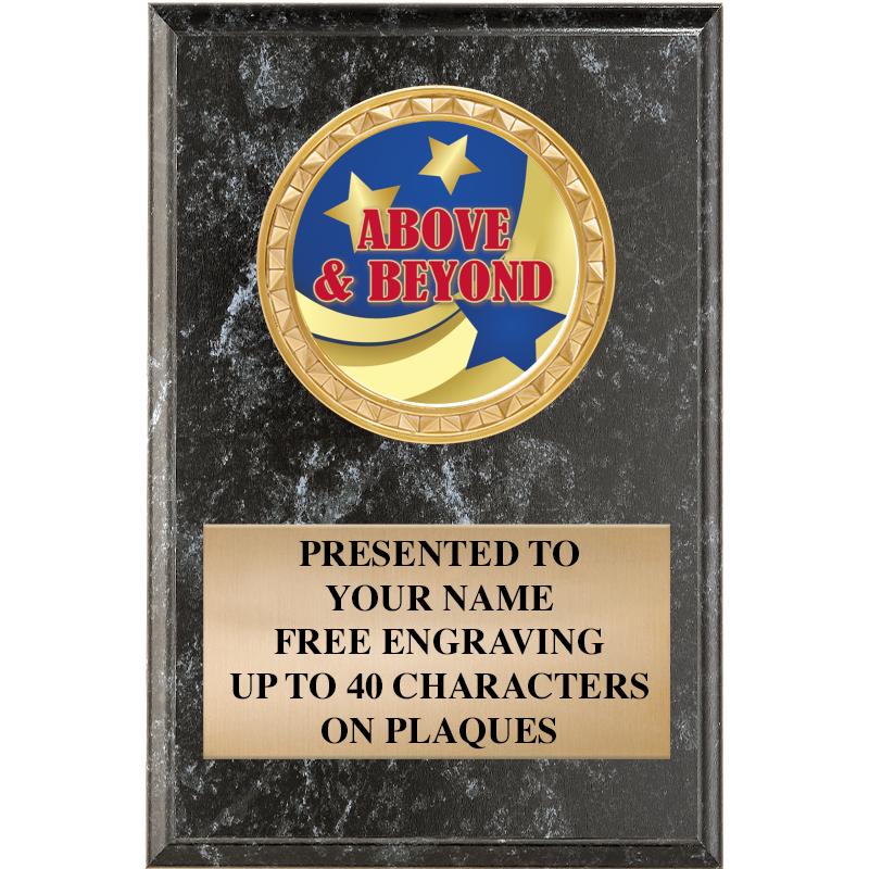 4" X 6" BLK MBL INSERT PLQ