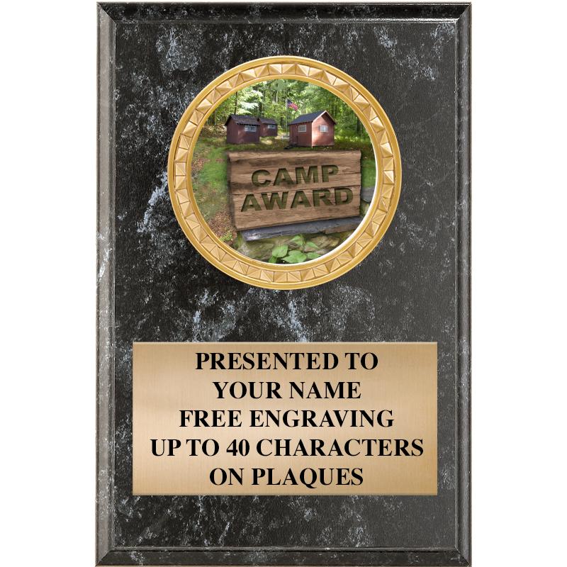 4" X 6" BLK MBL INSERT PLQ