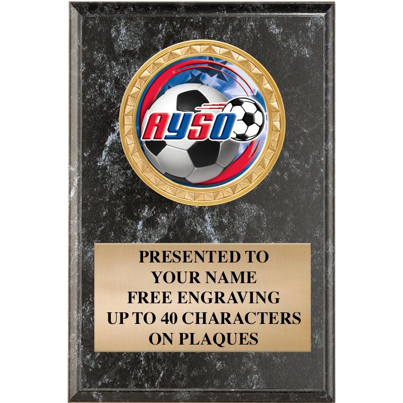 4" X 6" BLK MBL INSERT PLQ