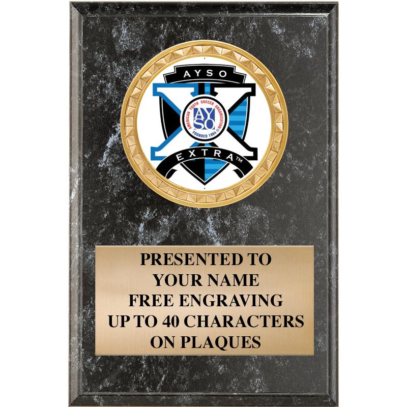 4" X 6" BLK MBL INSERT PLQ