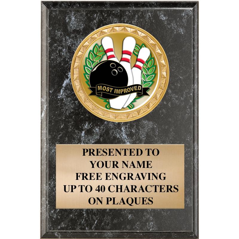 4" X 6" BLK MBL INSERT PLQ