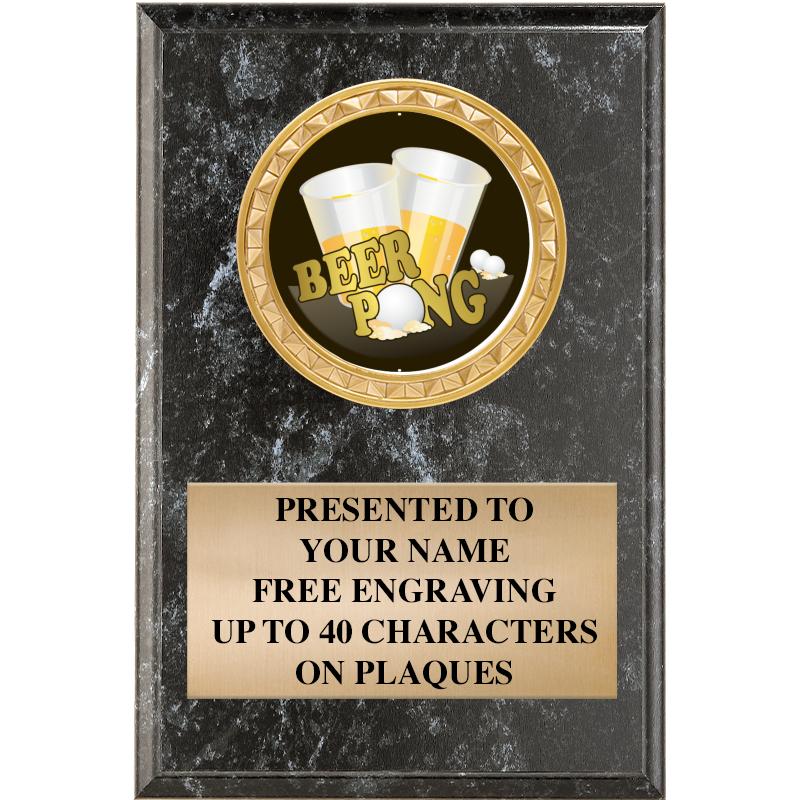 4" X 6" BLK MBL INSERT PLQ