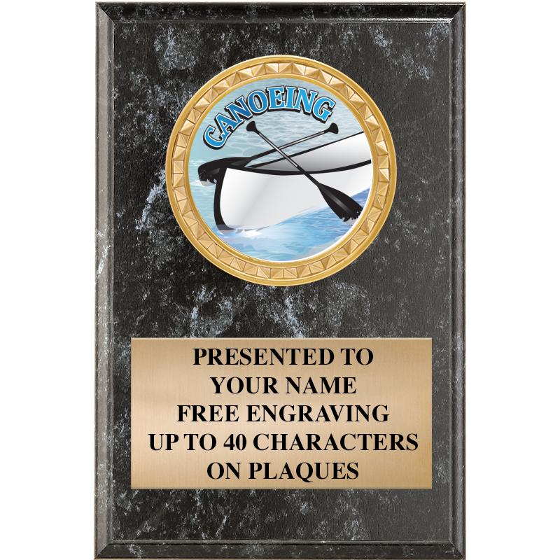 4" X 6" BLK MBL INSERT PLQ