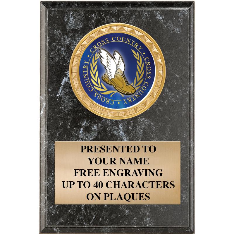 4" X 6" BLK MBL INSERT PLQ