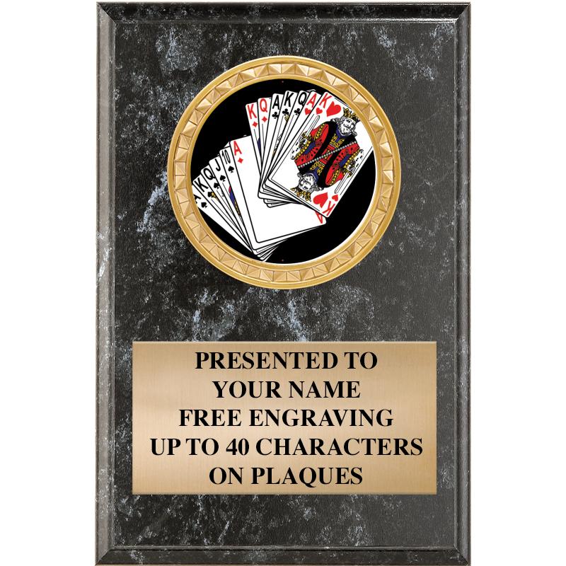 4" X 6" BLK MBL INSERT PLQ