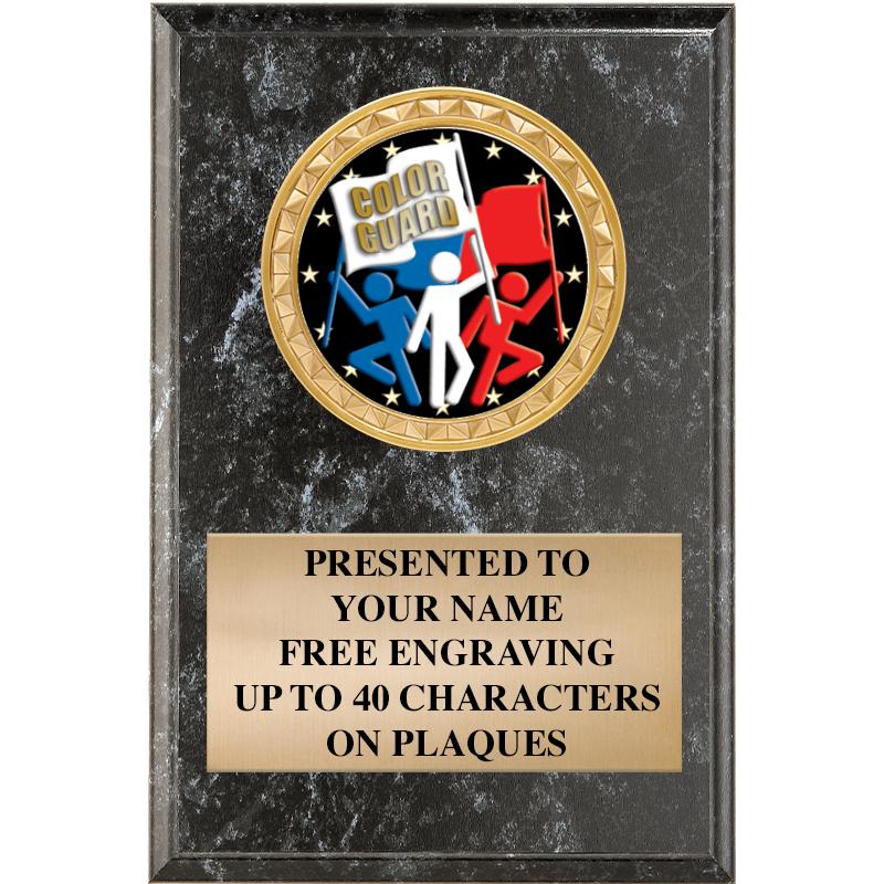 4" X 6" BLK MBL INSERT PLQ