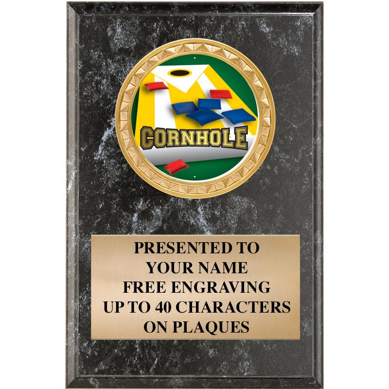 4" X 6" BLK MBL INSERT PLQ