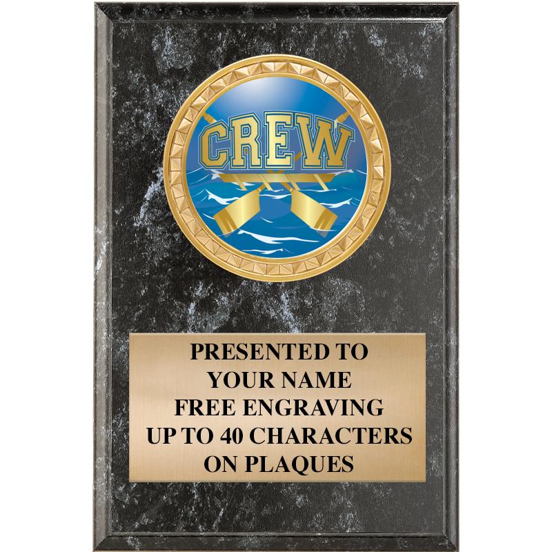 4" X 6" BLK MBL INSERT PLQ