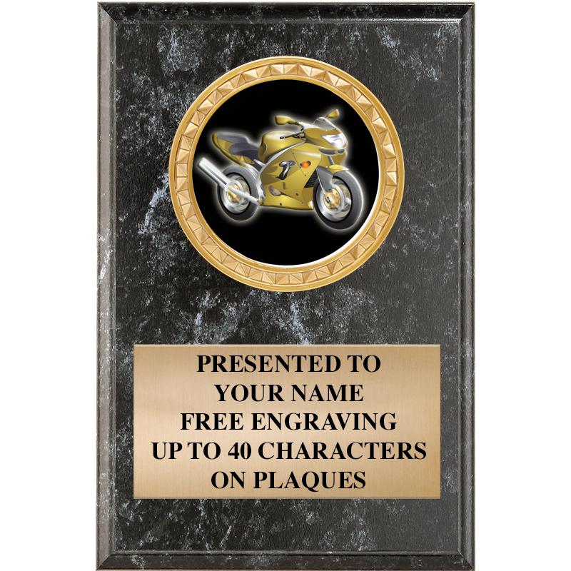 4" X 6" BLK MBL INSERT PLQ