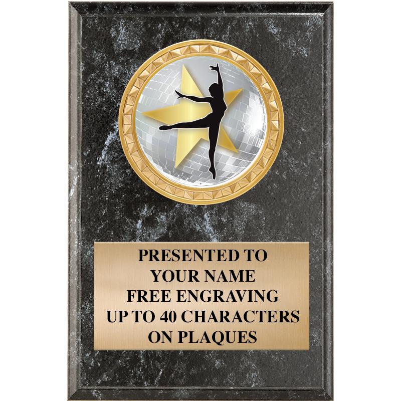 4" X 6" BLK MBL INSERT PLQ