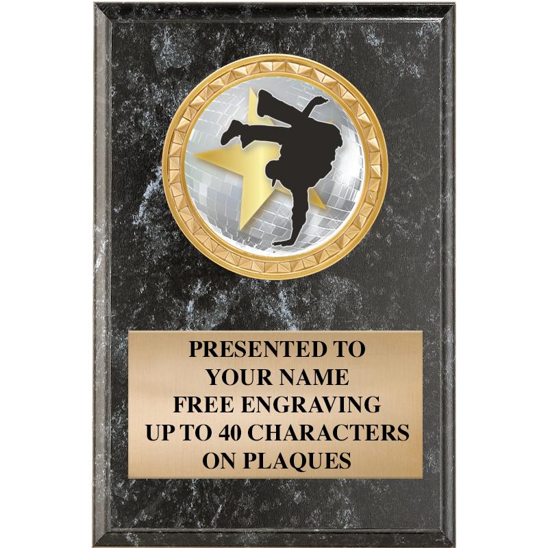 4" X 6" BLK MBL INSERT PLQ