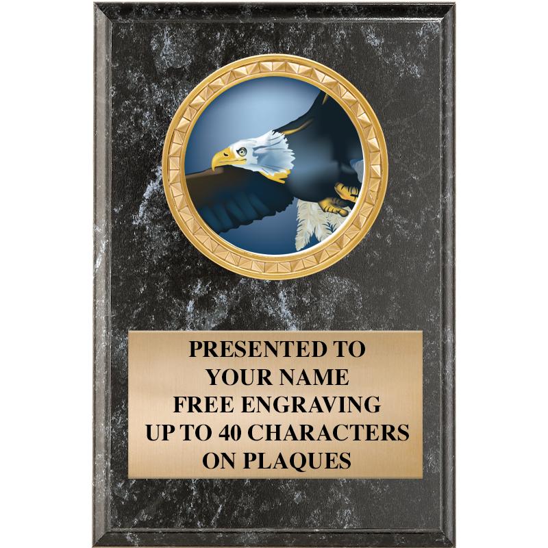 4" X 6" BLK MBL INSERT PLQ