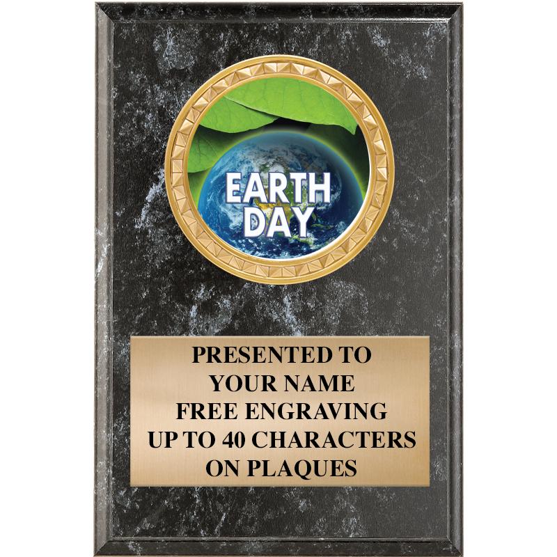 4" X 6" BLK MBL INSERT PLQ