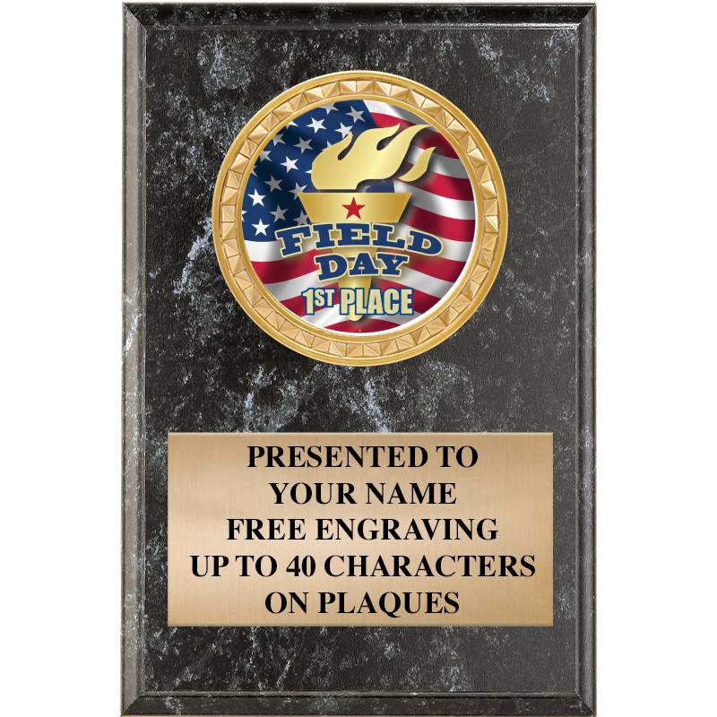 4" X 6" BLK MBL INSERT PLQ