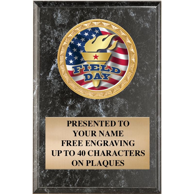 4" X 6" BLK MBL INSERT PLQ