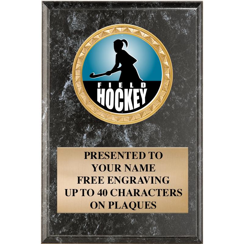 4" X 6" BLK MBL INSERT PLQ