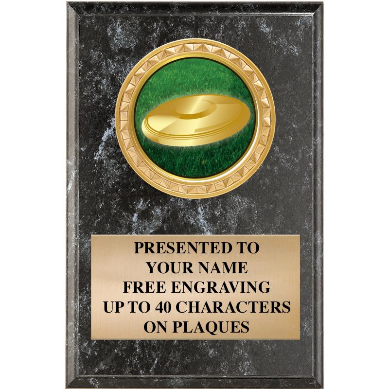 4" X 6" BLK MBL INSERT PLQ