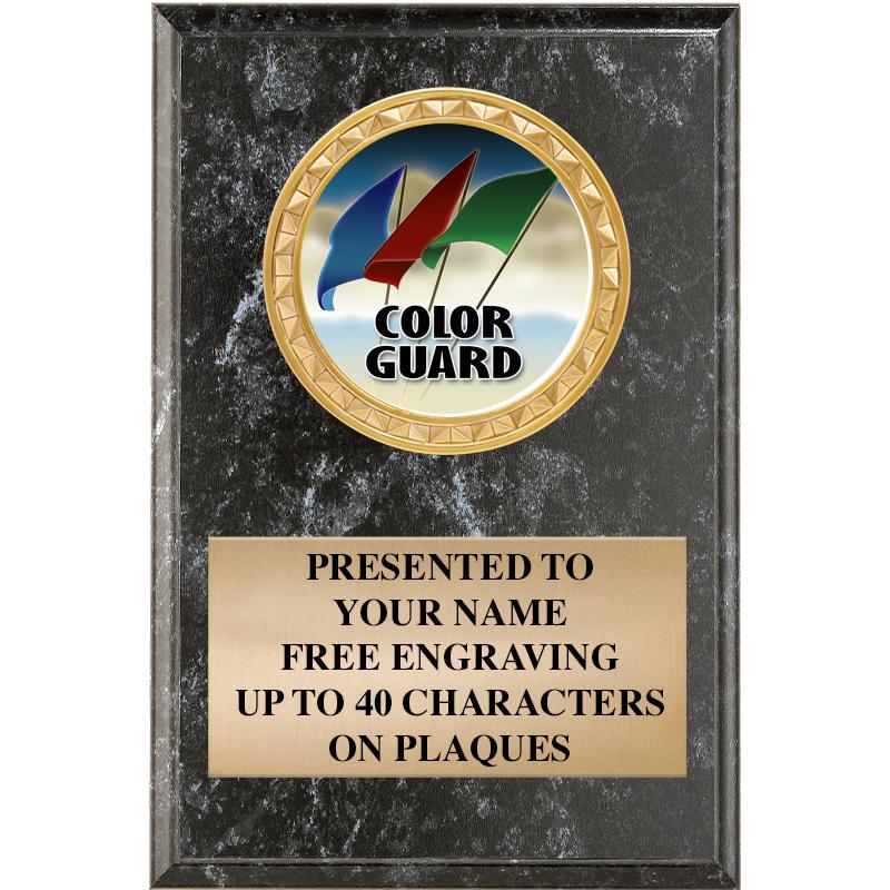 4" X 6" BLK MBL INSERT PLQ