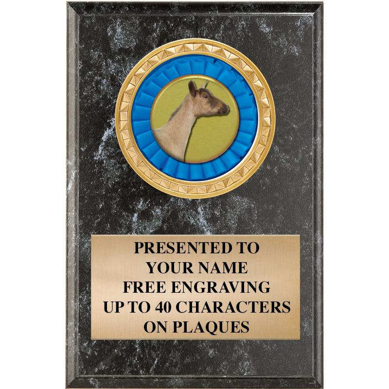 4" X 6" BLK MBL INSERT PLQ