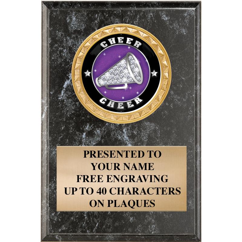 4" X 6" BLK MBL INSERT PLQ