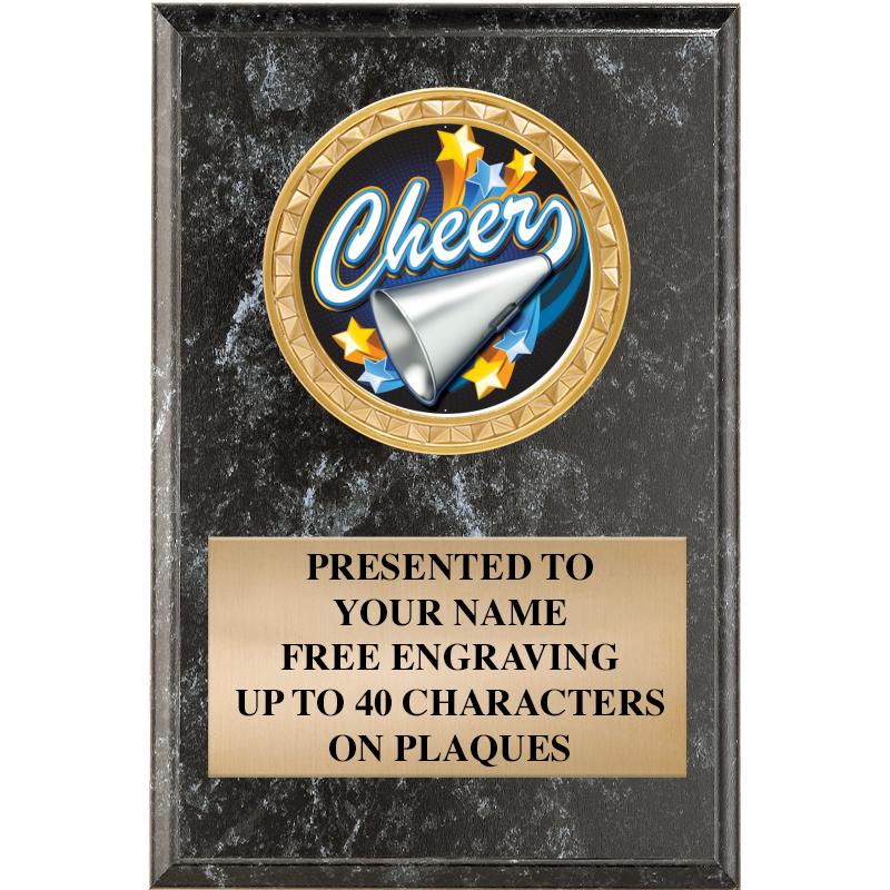 4" X 6" BLK MBL INSERT PLQ